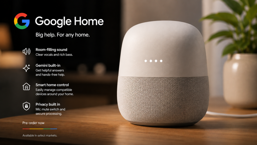 Google Home Speaker Finally Makes Its Global Debut, Available to Pre-Order in Select Markets: Price, Features